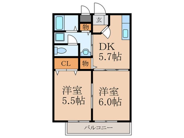 プレジデントタカヤ６ Ａ棟の物件間取画像